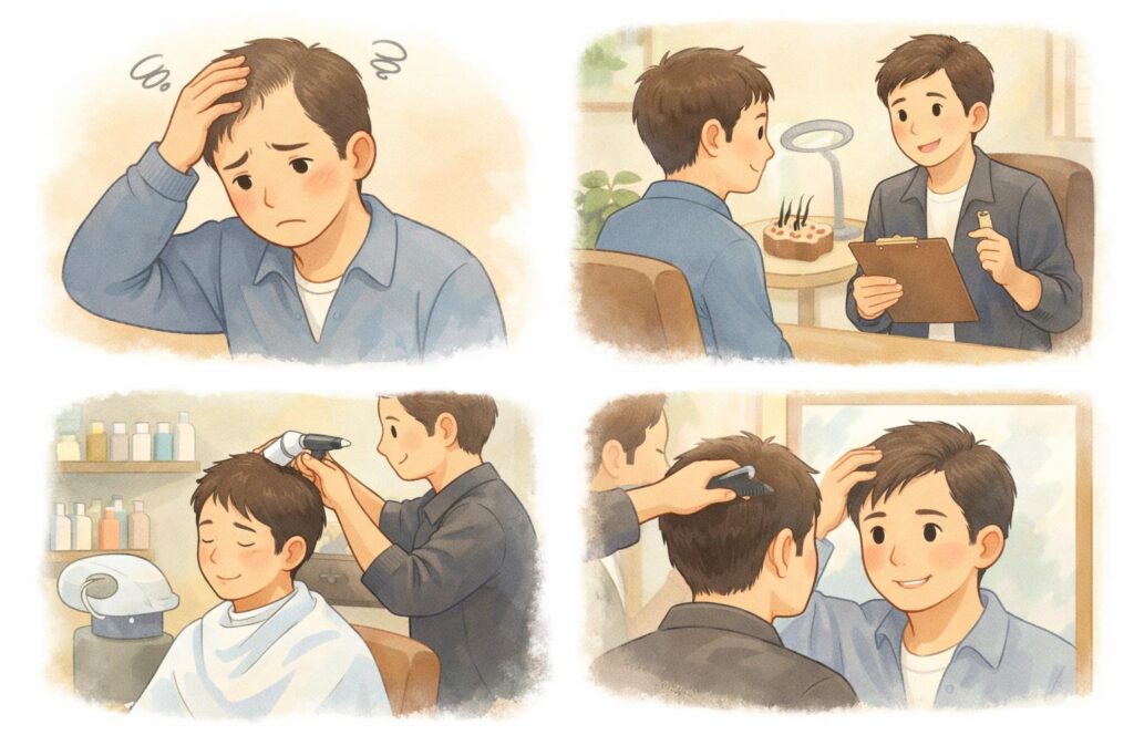 薄毛に悩む男性のための完全個室美容室RELIVE